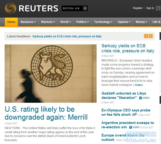 U.S. rating likely to be downgraded again Merrill.jpg