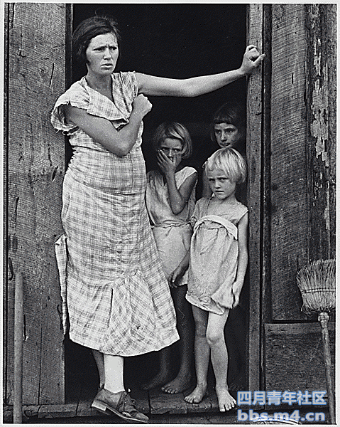 阿肯色州的华盛顿县：一个佃农的妻子和孩子（1935年左右）