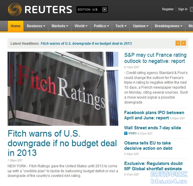 Fitch warns of U.S. downgrade if no budget deal in 2013.jpg