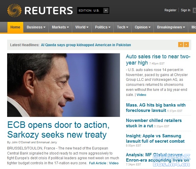 ECB opens door to action, Sarkozy seeks new treaty.jpg