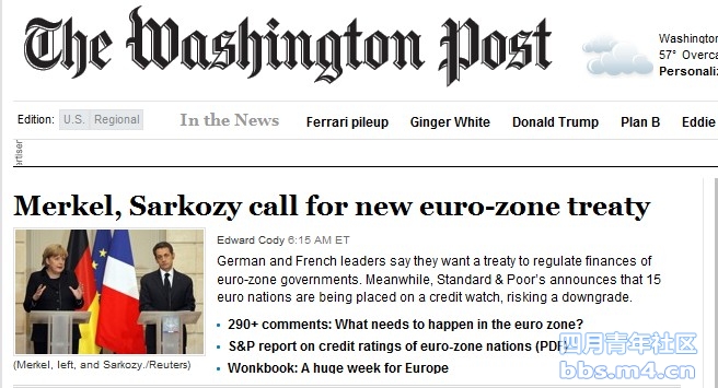 Merkel, Sarkozy call for new euro-zone treaty.jpg