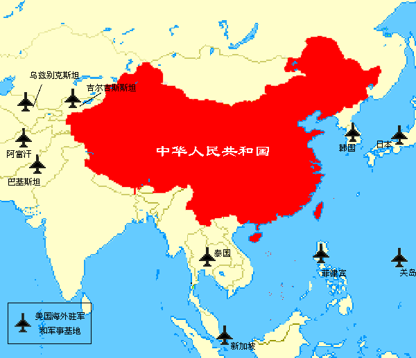 中国周边美国军事基地