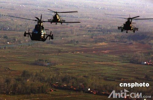陆航武直九和米171直升机