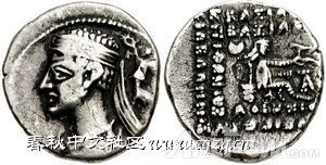 印有安息国王帕克茹斯头像的安息钱币