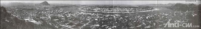 1948年的柳州——解放前夕，为阻断日军进攻而炸毁的铁桥还未修复 但就在三年前，投降撤退的日军烧掉了大半个柳  ...