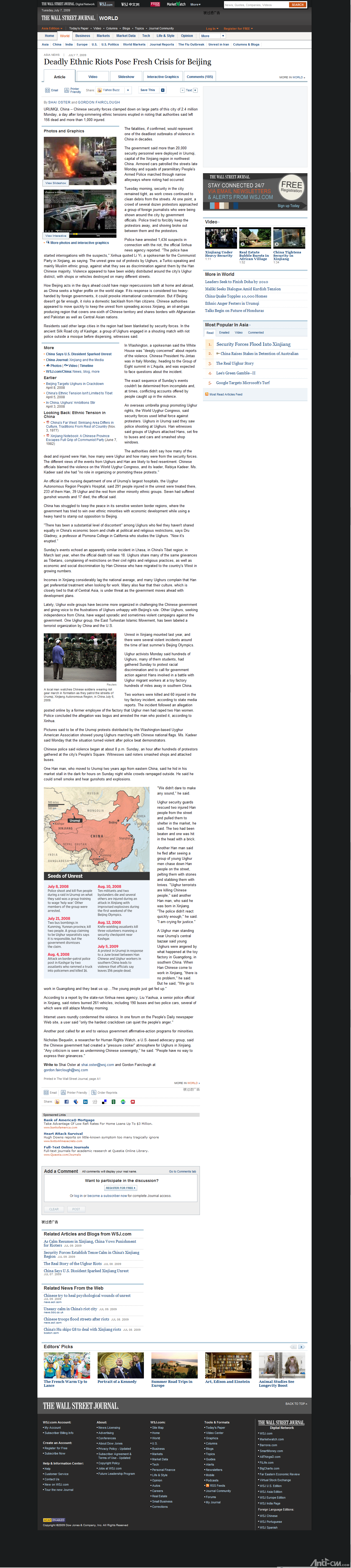 WSJ-Deadly Ethnic Riots Pose Fresh Crisis for Beijing.png