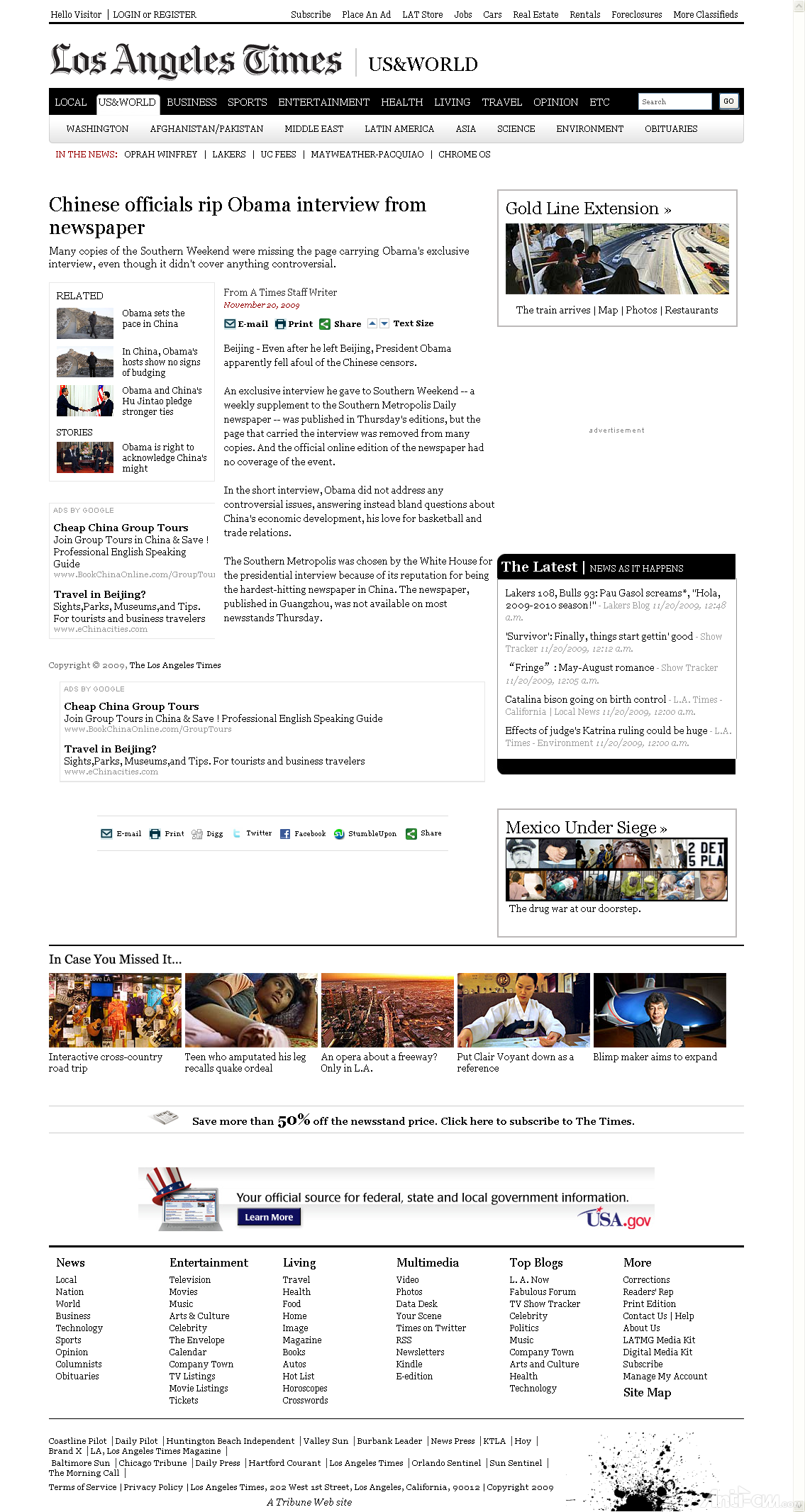 Chinese officials rip Obama interview from newspaper -- latimes.png